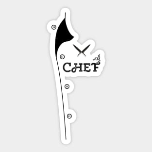 chef aprons funny design by ironpalette Sticker